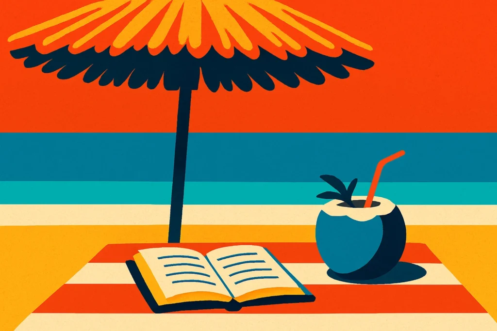 A relaxing day reading a book on An Bang Beach, Hoi An.