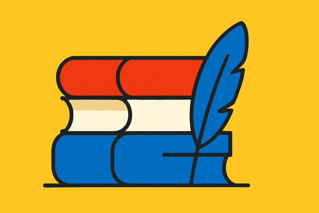 A stack of books representing the best American history books.
