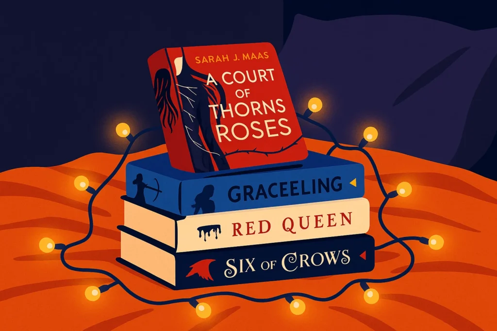 A stack of the best books for teenage readers.