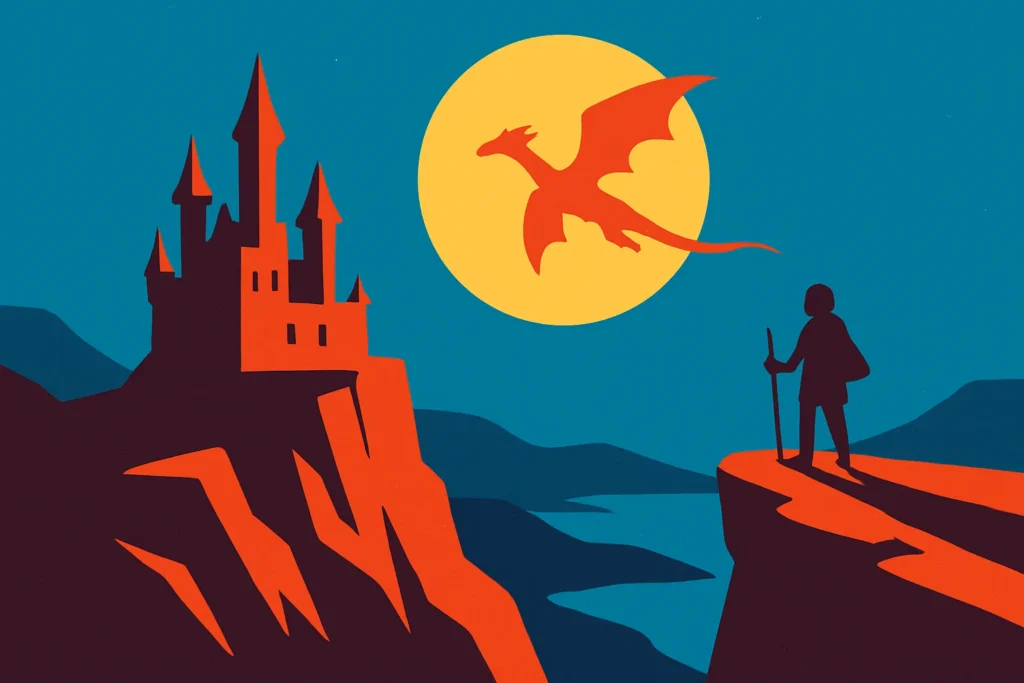An epic fantasy landscape representing modern epic fantasy books.