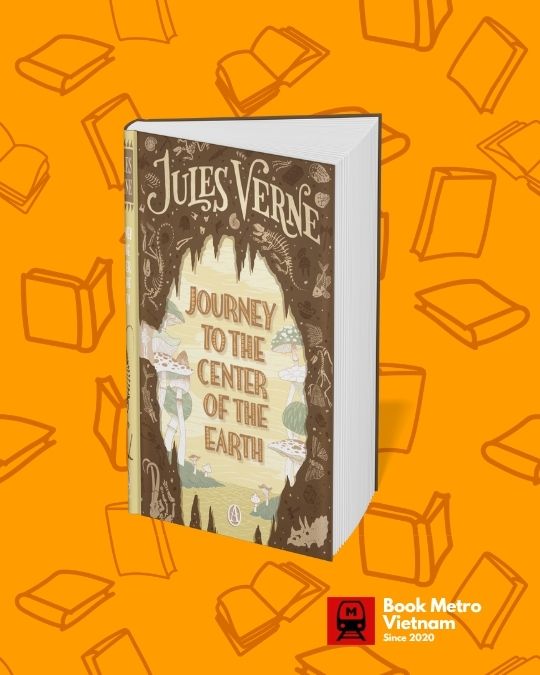 The book cover for the classic adventure novel, Journey to the Center of the Earth.