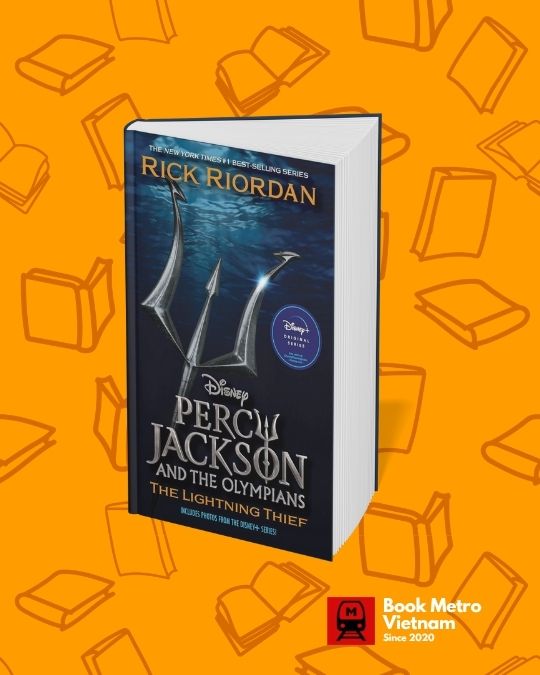 The book cover for Percy Jackson and the Lightning Thief.