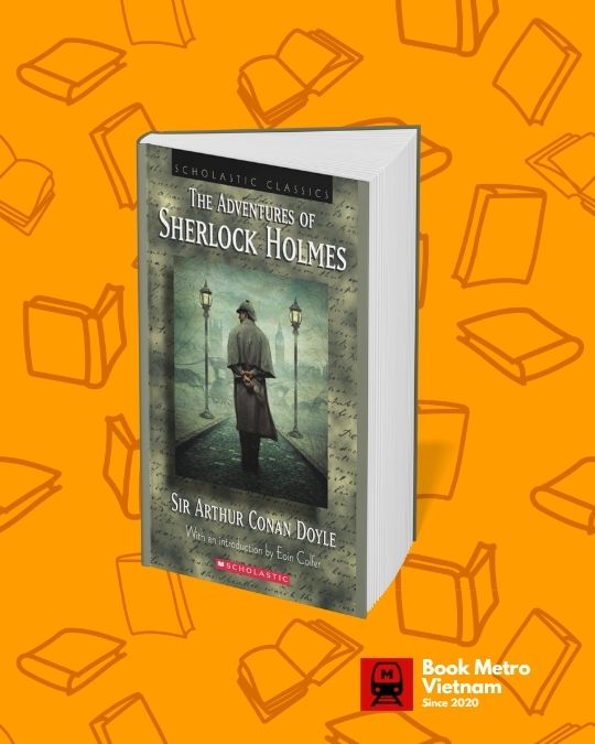 The book cover for The Adventures of Sherlock Holmes.