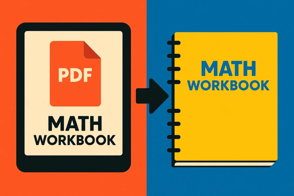Transforming a PDF workbook into a physical study book