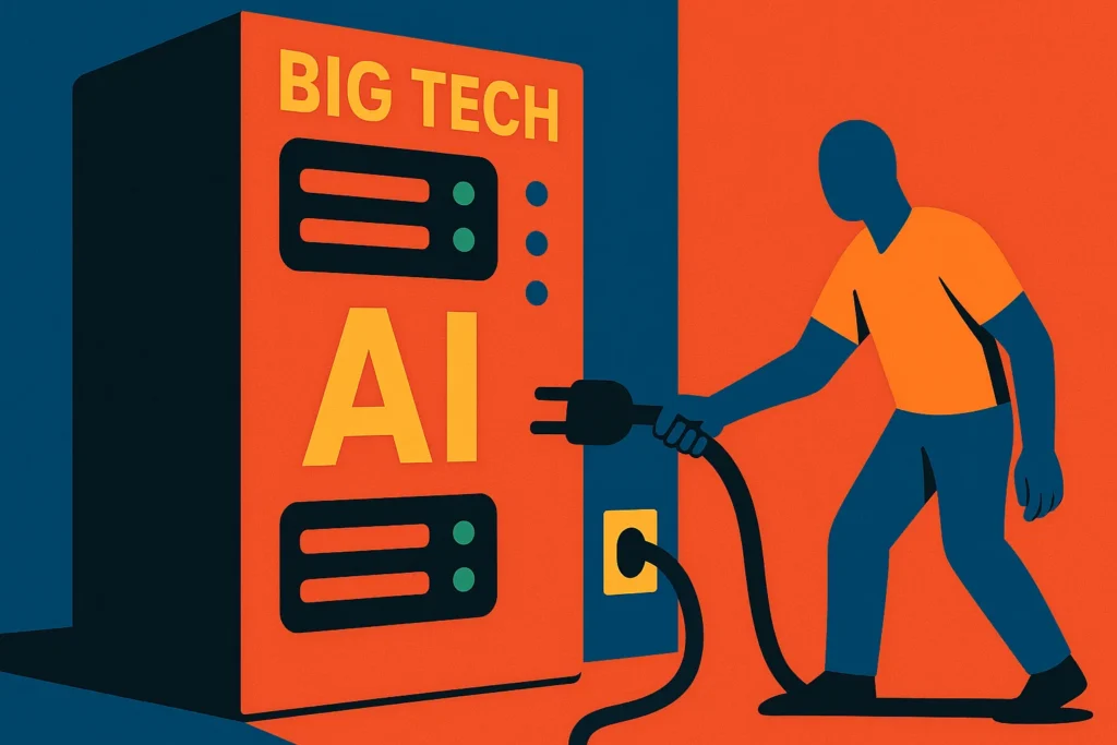 A collection of books critical of AI and its potential dangers.