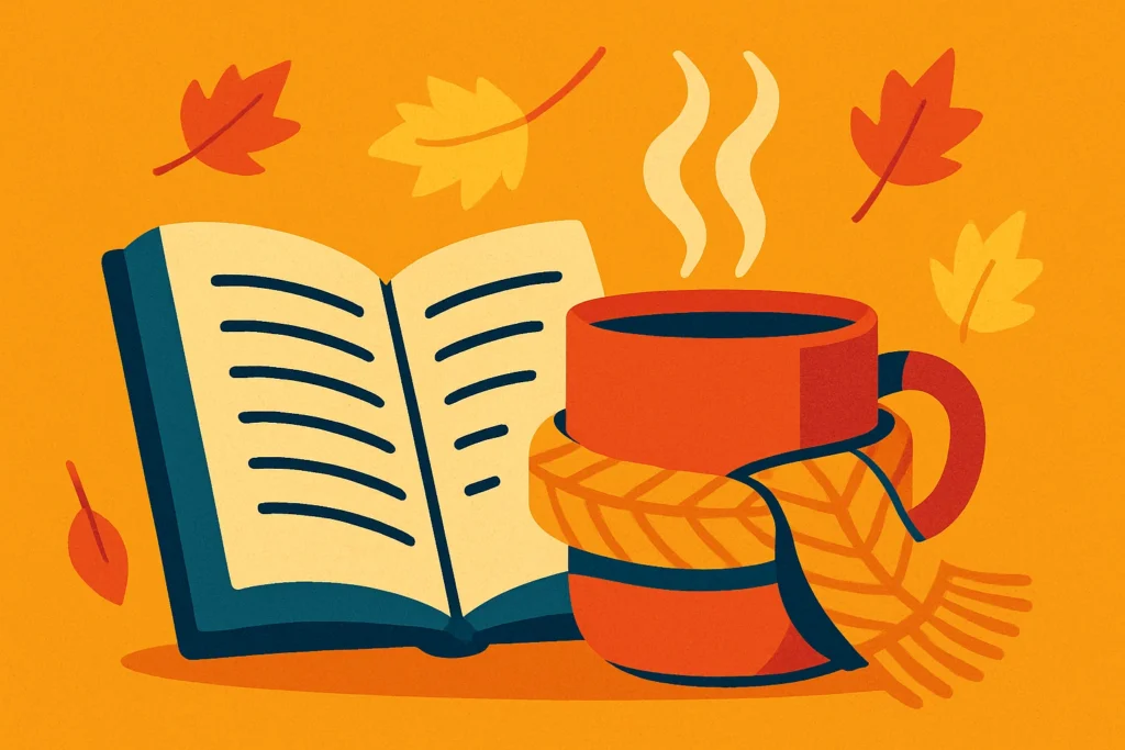 A collection of cozy books perfect for fall reading.