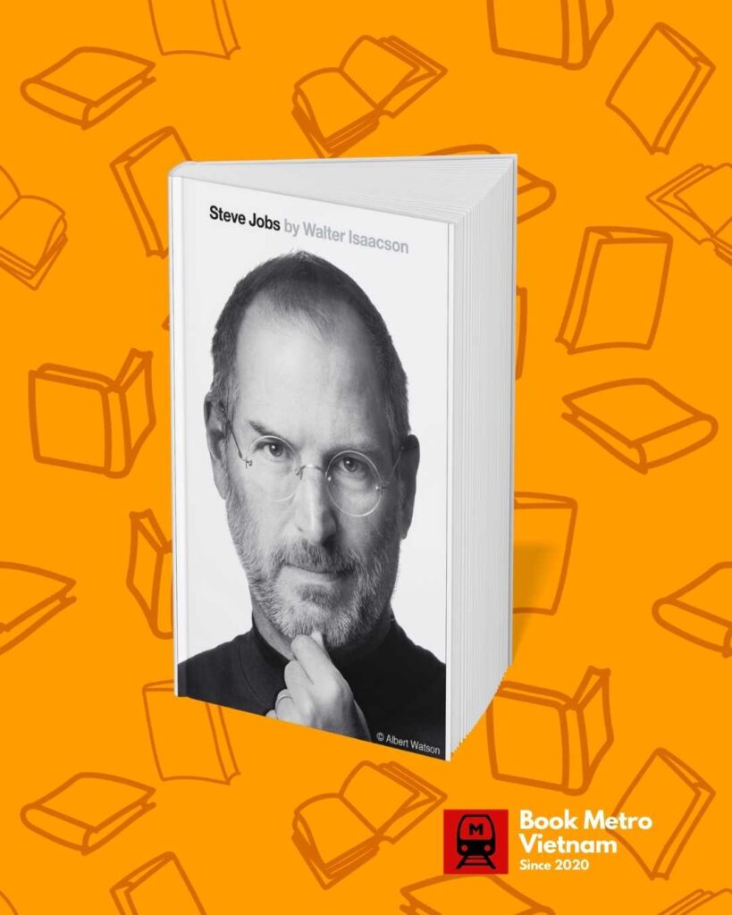 The book cover for Walter Isaacson's biography of Steve Jobs.