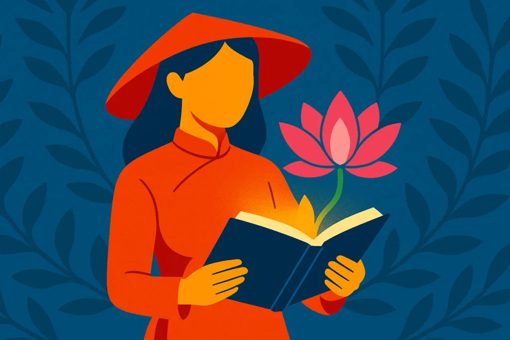 A reading list celebrating Vietnamese female authors for Vietnamese Women's Day.